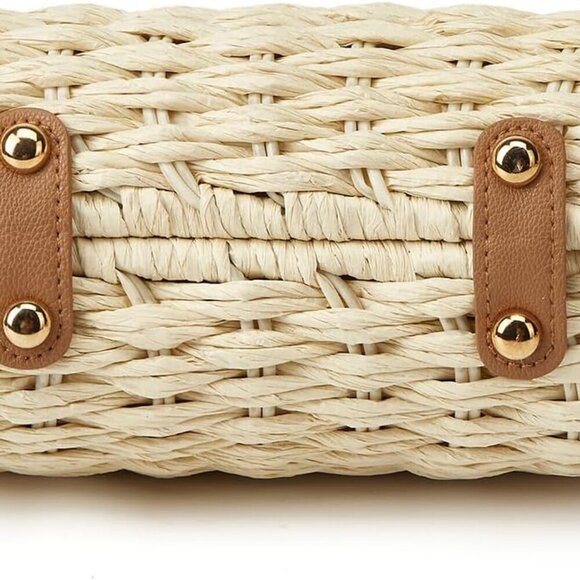 Luxurious Straw Dumpling Purse - Perfect Gift for Birthdays & Special Occasions - Picture 4 of 7